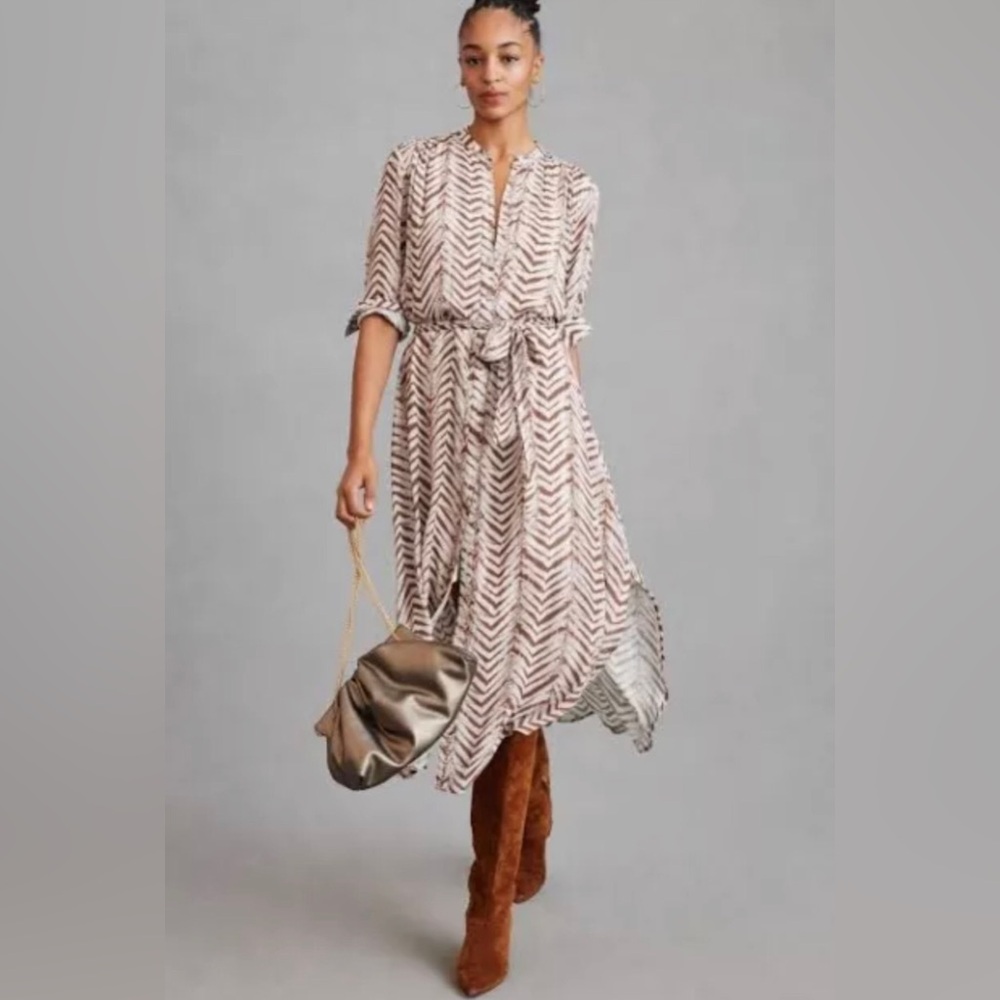 Anthropologie Cloth & Stone Buttondown Dress Size L. B26